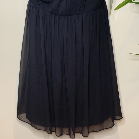 Bill Levkoff NWT Black One Shoulder Evening Cocktail Wedding Side Zip Dress 14 - Picture 4 of 16